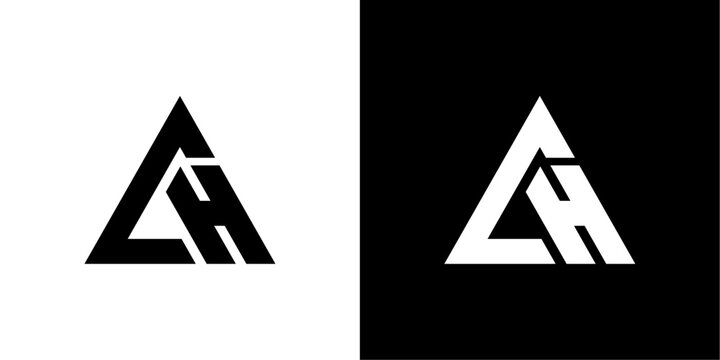 vector logo ch combination of triangles