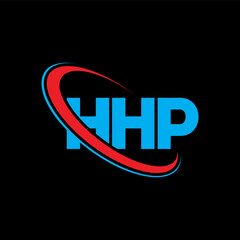 HHP logo. HHP letter. HHP letter logo design. Initials HHP logo linked with circle and uppercase monogram logo. HHP typography for technology, business and real estate brand.