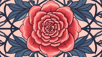 Gordijnen moroccan tiles rose, 16:9 © Christian