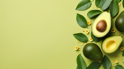 Photo of avocado with blank text space