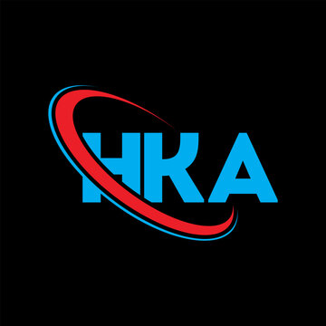 HKA logo. HKA letter. HKA letter logo design. Initials HKA logo linked with circle and uppercase monogram logo. HKA typography for technology, business and real estate brand.