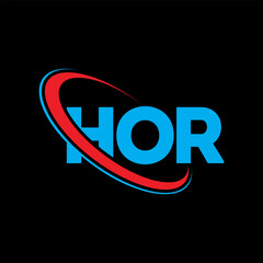 HOR logo. HOR letter. HOR letter logo design. Initials HOR logo linked with circle and uppercase monogram logo. HOR typography for technology, business and real estate brand.