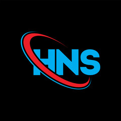 HNS logo. HNS letter. HNS letter logo design. Initials HNS logo linked with circle and uppercase monogram logo. HNS typography for technology, business and real estate brand.