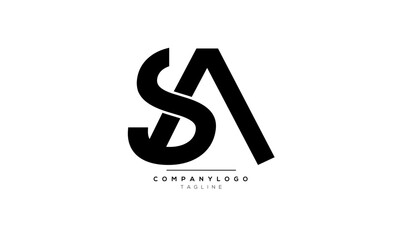 Alphabet letters Initials Monogram logo SA, SA INITIAL, SA letter