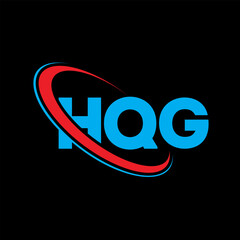 HQG logo. HQG letter. HQG letter logo design. Initials HQG logo linked with circle and uppercase monogram logo. HQG typography for technology, business and real estate brand.