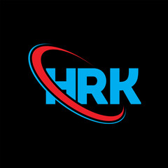 HRK logo. HRK letter. HRK letter logo design. Initials HRK logo linked with circle and uppercase monogram logo. HRK typography for technology, business and real estate brand.