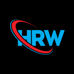 HRW logo. HRW letter. HRW letter logo design. Initials HRW logo linked with circle and uppercase monogram logo. HRW typography for technology, business and real estate brand.