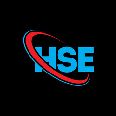 HSE logo. HSE letter. HSE letter logo design. Initials HSE logo linked with circle and uppercase monogram logo. HSE typography for technology, business and real estate brand.