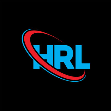 HRL logo. HRL letter. HRL letter logo design. Initials HRL logo linked with circle and uppercase monogram logo. HRL typography for technology, business and real estate brand.