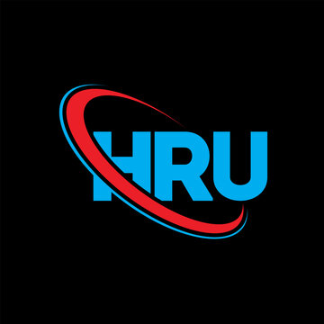 HRU logo. HRU letter. HRU letter logo design. Initials HRU logo linked with circle and uppercase monogram logo. HRU typography for technology, business and real estate brand.