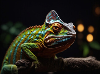 Obraz premium Chameleon in the Shadows