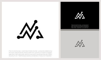 	
Initials M. NM logo design. Initial Letter Logo. Innovative high tech logo template.	
