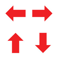Long arrow vector icon. White horizontal double arrow. Vector icon. Vector illustration. eps file 5. - obrazy, fototapety, plakaty