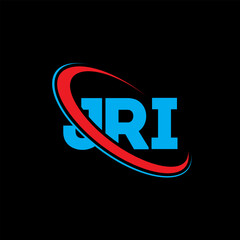 JRI logo. JRI letter. JRI letter logo design. Initials JRI logo linked with circle and uppercase monogram logo. JRI typography for technology, business and real estate brand.