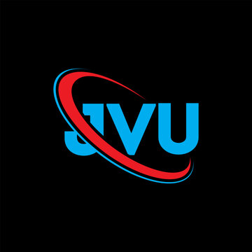 JVU logo. JVU letter. JVU letter logo design. Initials JVU logo linked with circle and uppercase monogram logo. JVU typography for technology, business and real estate brand.