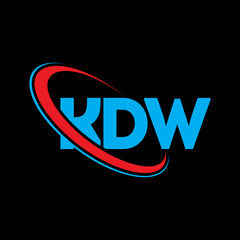 KDW logo. KDW letter. KDW letter logo design. Initials KDW logo linked with circle and uppercase monogram logo. KDW typography for technology, business and real estate brand.