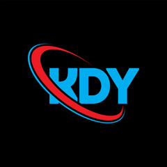 KDY logo. KDY letter. KDY letter logo design. Initials KDY logo linked with circle and uppercase monogram logo. KDY typography for technology, business and real estate brand.