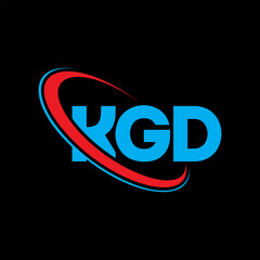 KGD logo. KGD letter. KGD letter logo design. Initials KGD logo linked with circle and uppercase monogram logo. KGD typography for technology, business and real estate brand.
