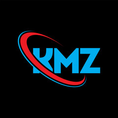 KMZ logo. KMZ letter. KMZ letter logo design. Initials KMZ logo linked with circle and uppercase monogram logo. KMZ typography for technology, business and real estate brand.