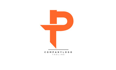 Obraz premium Alphabet letters Initials Monogram logo TP, TP INITIAL, TP letter