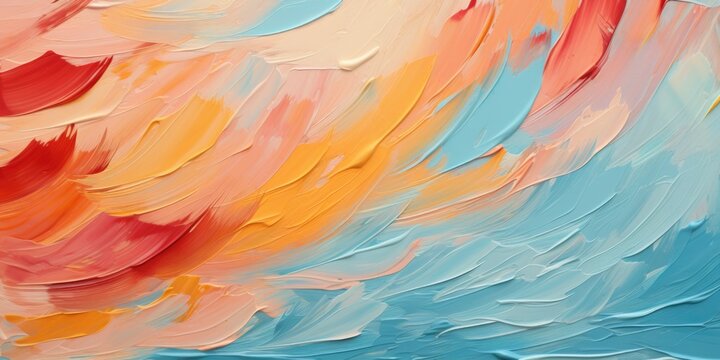 Abstract paint brush strokes. Oil on canvas rough brushstrokes of paint palette