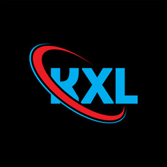 KXL logo. KXL letter. KXL letter logo design. Initials KXL logo linked with circle and uppercase monogram logo. KXL typography for technology, business and real estate brand.