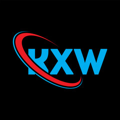 KXW logo. KXW letter. KXW letter logo design. Initials KXW logo linked with circle and uppercase monogram logo. KXW typography for technology, business and real estate brand.