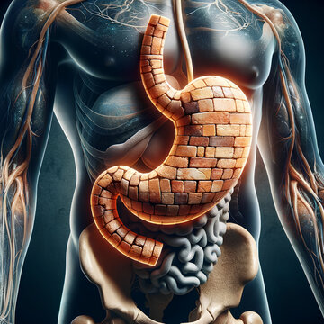 Brick human stomach