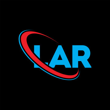 LAR logo. LAR letter. LAR letter logo design. Intitials LAR logo linked with circle and uppercase monogram logo. LAR typography for technology, business and real estate brand.