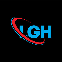 LGH logo. LGH letter. LGH letter logo design. Initials LGH logo linked with circle and uppercase monogram logo. LGH typography for technology, business and real estate brand.