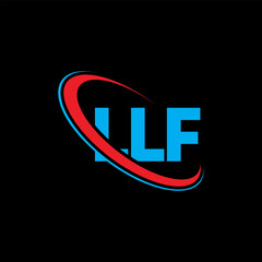 LLF logo. LLF letter. LLF letter logo design. Initials LLF logo linked with circle and uppercase monogram logo. LLF typography for technology, business and real estate brand. © mamun25g