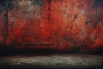 Photo of old grunge weathered empty wall interior