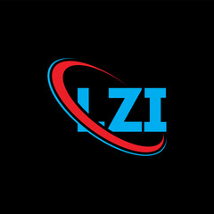 LZI logo. LZI letter. LZI letter logo design. Initials LZI logo linked with circle and uppercase monogram logo. LZI typography for technology, business and real estate brand.