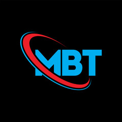 MBT logo. MBT letter. MBT letter logo design. Intitials MBT logo linked with circle and uppercase monogram logo. MBT typography for technology, business and real estate brand.
