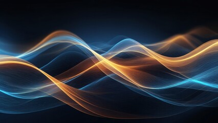 beautiful abstract wave technology background with blue light digital effect corporate concept, Generative, AI.