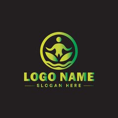 Health logo clinic medical wellness fitness spa yoga sports logo and icon symbol clean flat modern minimalist business logo design editable vector