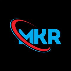 MKR logo. MKR letter. MKR letter logo design. Initials MKR logo linked with circle and uppercase monogram logo. MKR typography for technology, business and real estate brand.