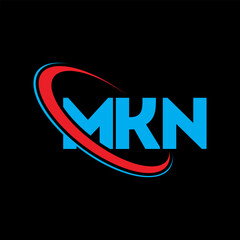 MKN logo. MKN letter. MKN letter logo design. Initials MKN logo linked with circle and uppercase monogram logo. MKN typography for technology, business and real estate brand.