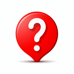 Contrast and Clarity: White Question Mark on a Red Background, Positioned on a Clean White Canvas for a Simple yet Striking Visual Representation, Emphasizing Inquiry and Bold Design