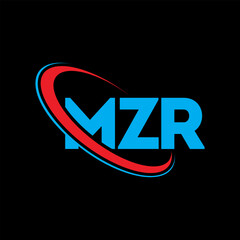 MZR logo. MZR letter. MZR letter logo design. Initials MZR logo linked with circle and uppercase monogram logo. MZR typography for technology, business and real estate brand.
