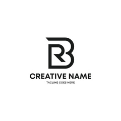Abstract minimalist letter RB logo