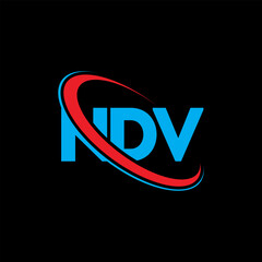 NDV logo. NDV letter. NDV letter logo design. Initials NDV logo linked with circle and uppercase monogram logo. NDV typography for technology, business and real estate brand.