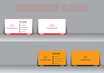 Creative and modern business card template. Futuristic business card design. Modern shape business card.