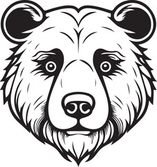 Bear head illustration vector silhouette