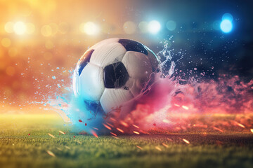 Fototapeta premium soccer colourful