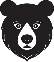 Bear head illustration vector silhouette