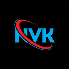 NVK logo. NVK letter. NVK letter logo design. Initials NVK logo linked with circle and uppercase monogram logo. NVK typography for technology, business and real estate brand.