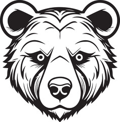 Bear head illustration vector silhouette