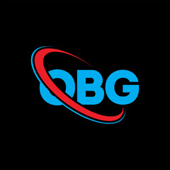 OBG logo. OBG letter. OBG letter logo design. Intitials OBG logo linked with circle and uppercase monogram logo. OBG typography for technology, business and real estate brand.