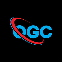 OGC logo. OGC letter. OGC letter logo design. Initials OGC logo linked with circle and uppercase monogram logo. OGC typography for technology, business and real estate brand.